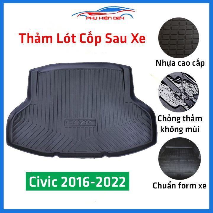 Thảm nhựa lót cốp Civic 2019-2020-2021-2022 nhựa dẻo dày dặn đàn hồi tốt