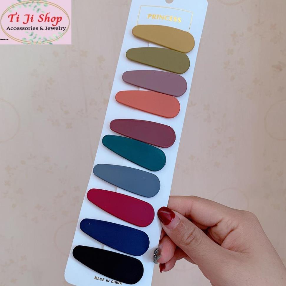 Kẹp Tóc Mái, Kẹp Tóc Trơn Màu Sắc Ngọt Ngào Hàn Quốc Xinh Cho Nữ