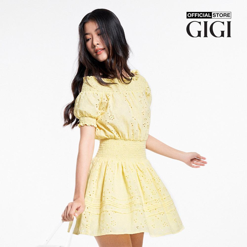 GIGI - Đầm trễ vai mini tay ngắn trẻ trung G2101D231106