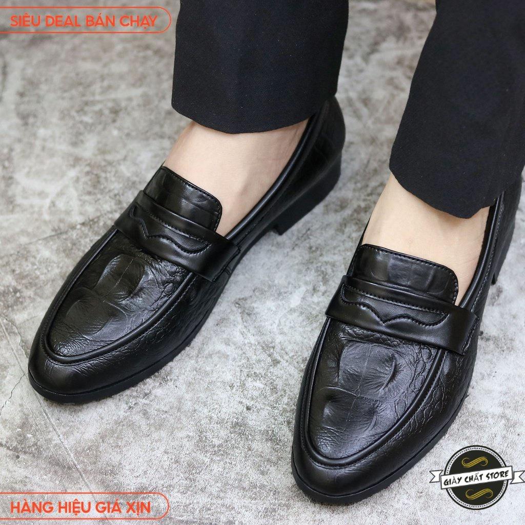 Giày Lười Nam dập vân cá xấu 4 gù Mã L179