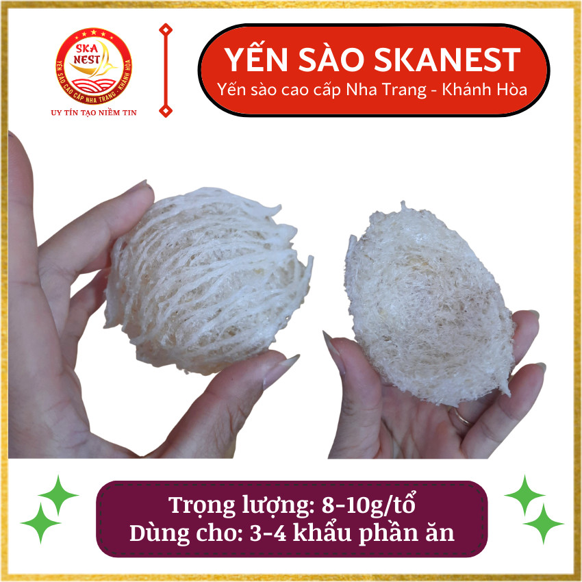 Yến sào tinh chế ít sợi dài 1 tổ 8-9gr