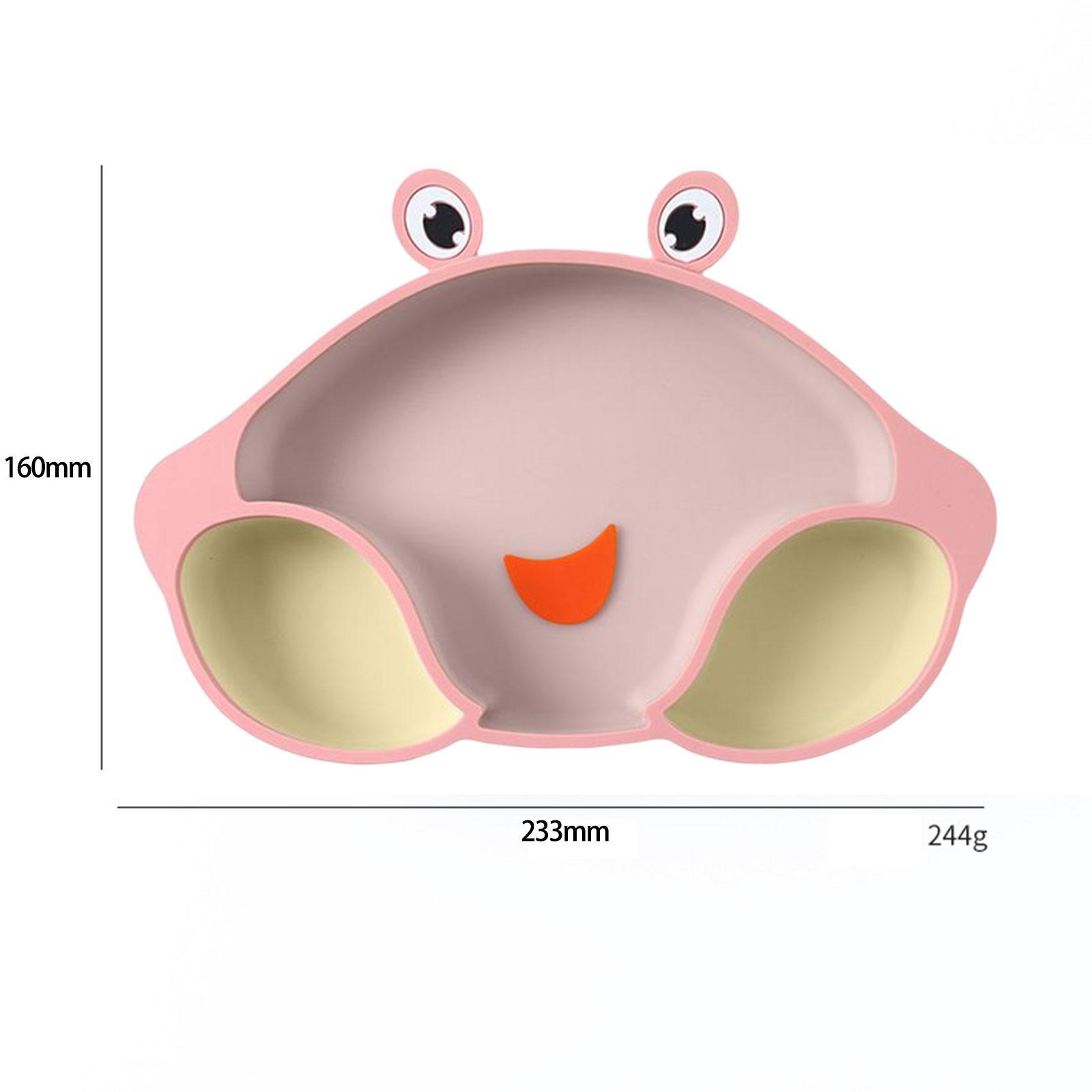 2pcs Silicone Suction Divided Plate Placemat Training Feeding Tableware