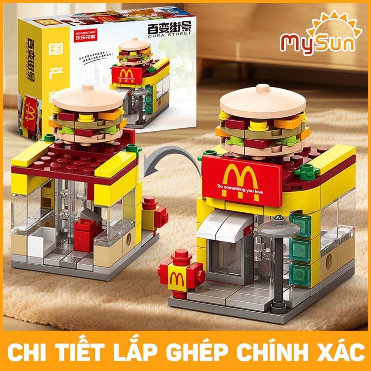 Bộ xếp hình ghép cửa hàng thành phố city đồ trò chơi trẻ em dành cho bé trai, bé gái