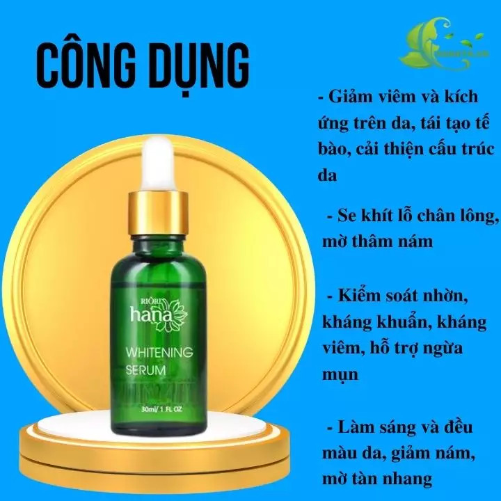 Serum Dưỡng Trắng Da RIORI Whitening Serum 30ml - Tinh Chất Ngăn Ngừa Lão Hóa, Se Khít Lỗ Chân Lông, Mờ Nám Thâm Sạm