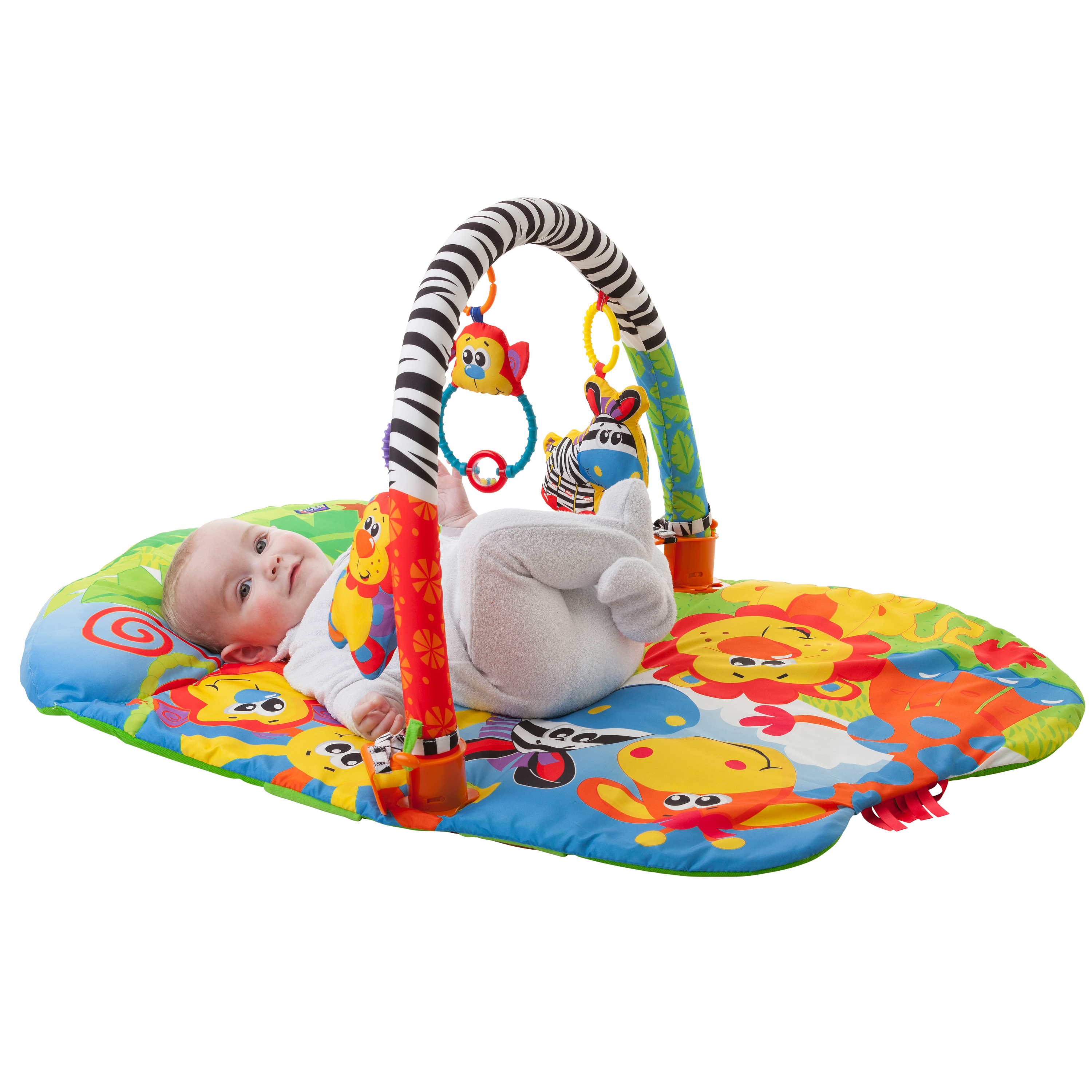 Thảm chơi thú hoang dã Playgro 5 in 1 Safari Super Gym, cho bé sơ sinh đến 24 tháng