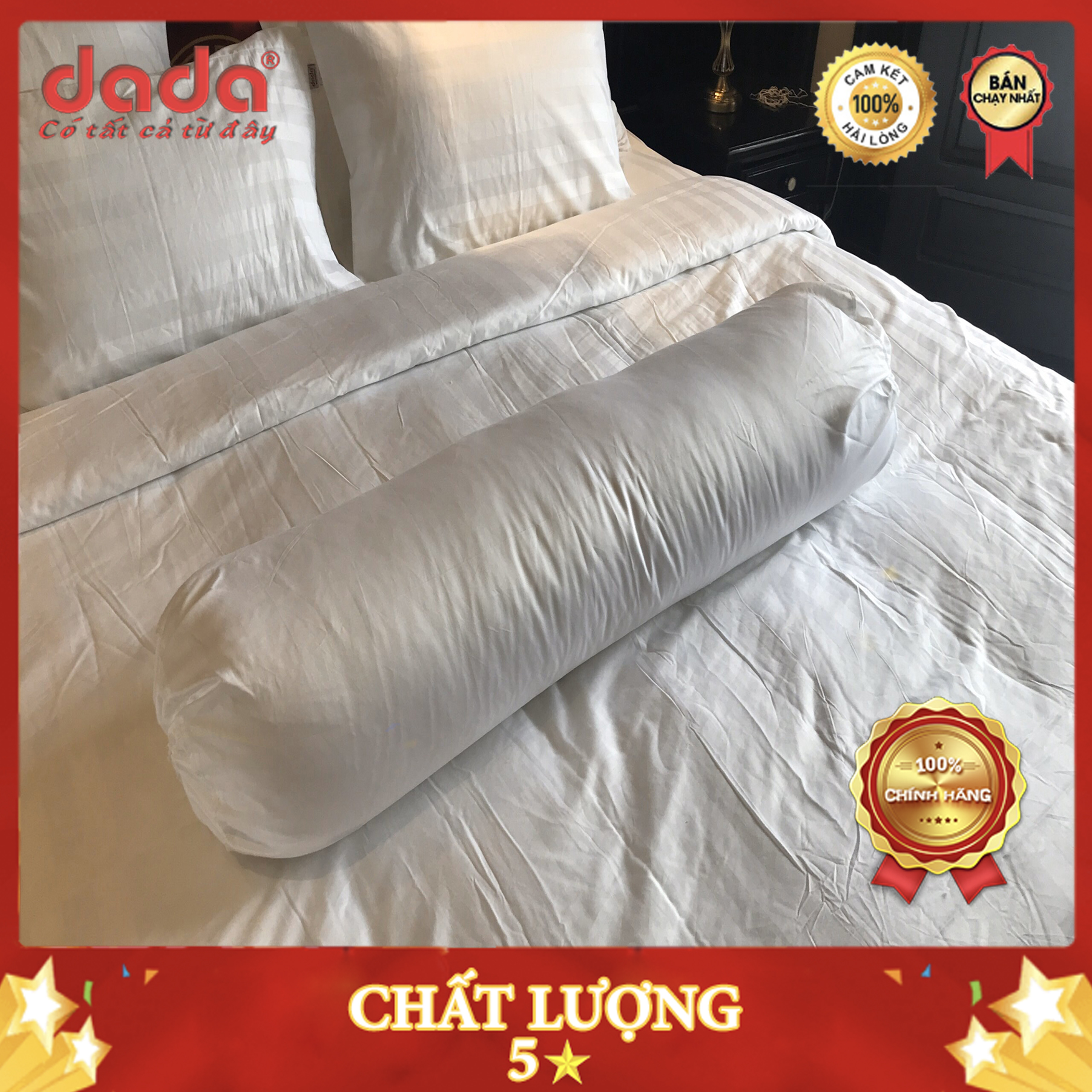 Gối ôm phòng ngủ DADA tiêu chuẩn 5 sao size 80x100cm - Hàng Chính Hãng