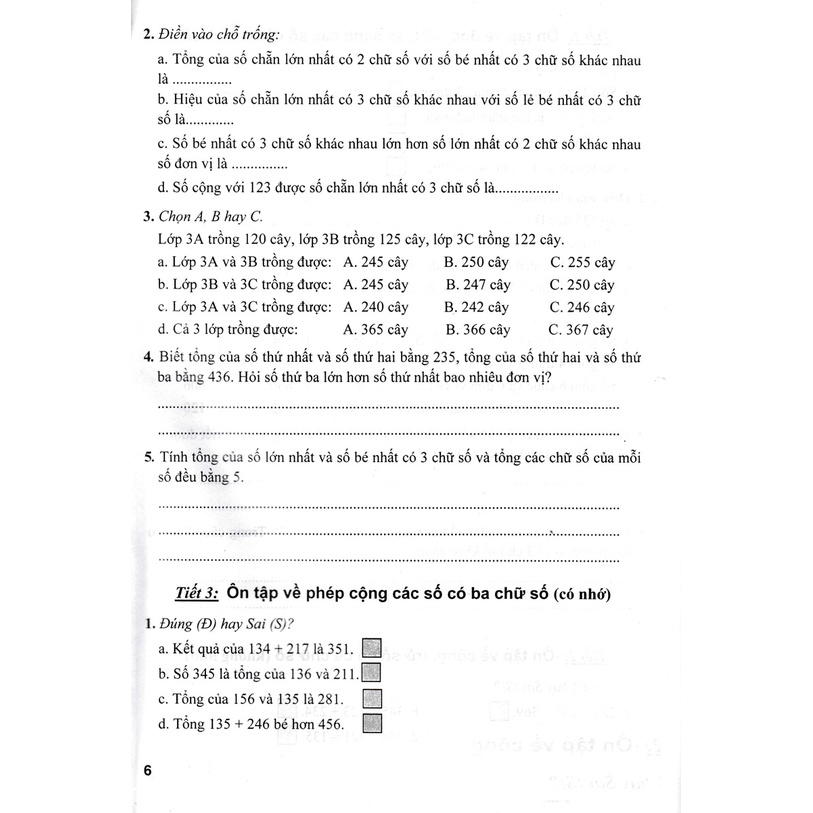 Sách - Bài Tập Hay Và Khó Toán Lớp 3 - Tập 1