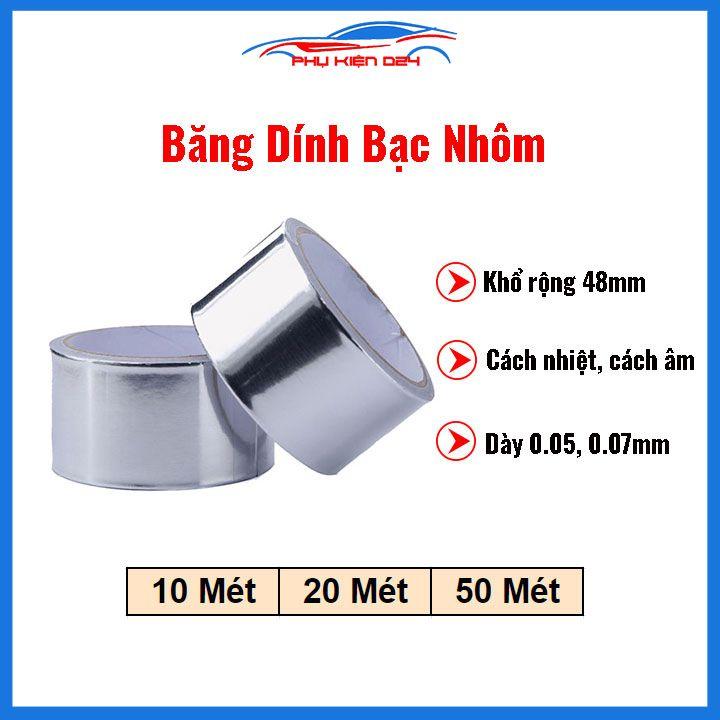 Băng dính bạc chịu nhiệt độ cao siêu bền 20-120°C cuộn 10mét/20mét/50mét chiều rộng 5cm