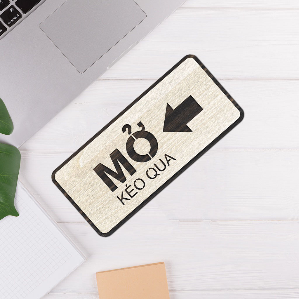Bảng Kéo Đẩy - Push And Pull - Treo, Dán Cửa Decor Trang Trí