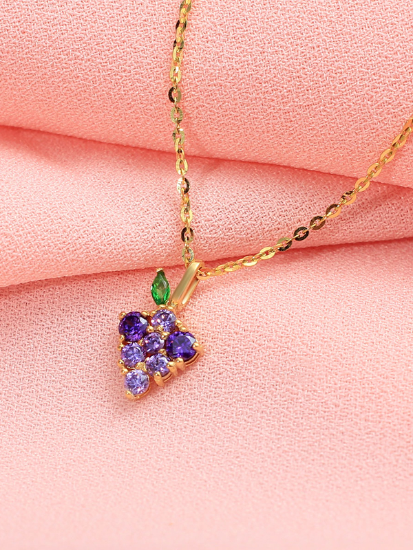 Mặt dây chuyền vàng tây trái cây đính đá JP1028G Jyme Jewelry