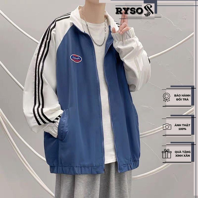 Áo khoác dù dáng bóng chày form rộng unisex phong cách năng động, Áo jacket chui đầu unisex form rộng cực đẹp, Áo khoác dù nam nữ cao cấp