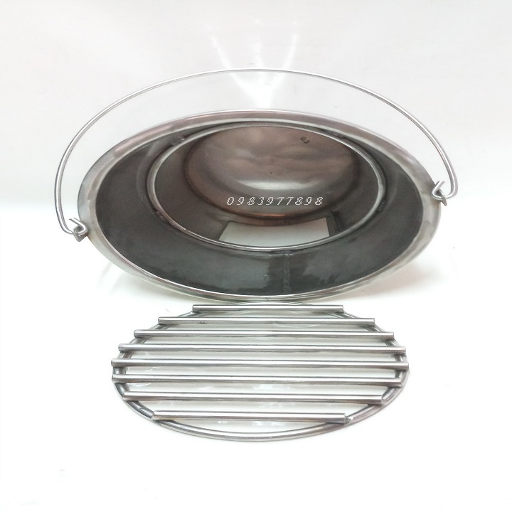 HỌNG LÒ INOX 304 ĐỰNG THAN QUAY GÀ VỊT,HEO.