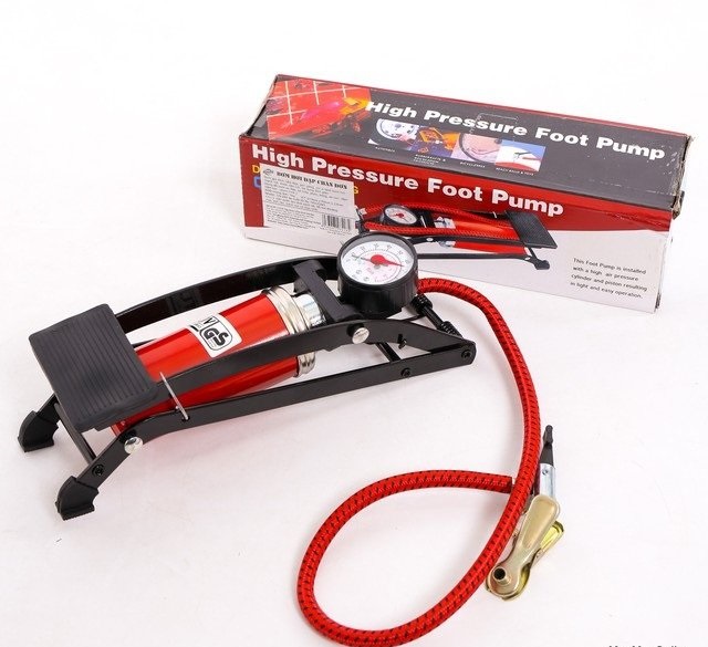 Dụng Cụ Bơm Hơi Dùng Chân High Pressure Tiện Lợi Chuyên Dùng Cho Xe Đạp, Xe Máy, Ô Tô