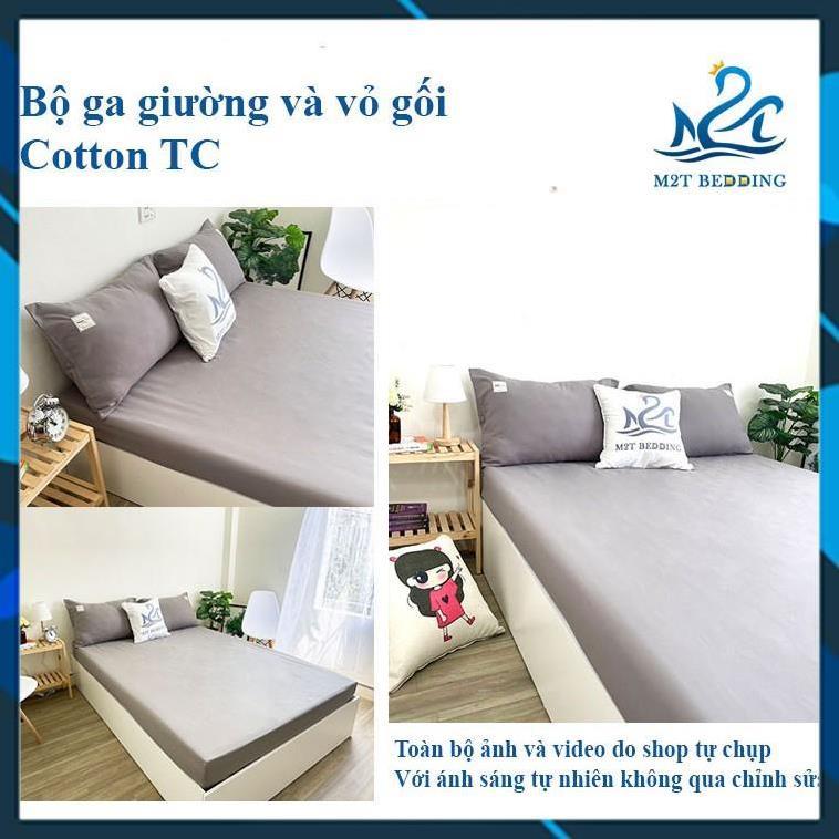 Bộ ga giường và vỏ gối Cotton Tici Bedding ga gối Cotton Hàn Quốc đủ size drap nệm