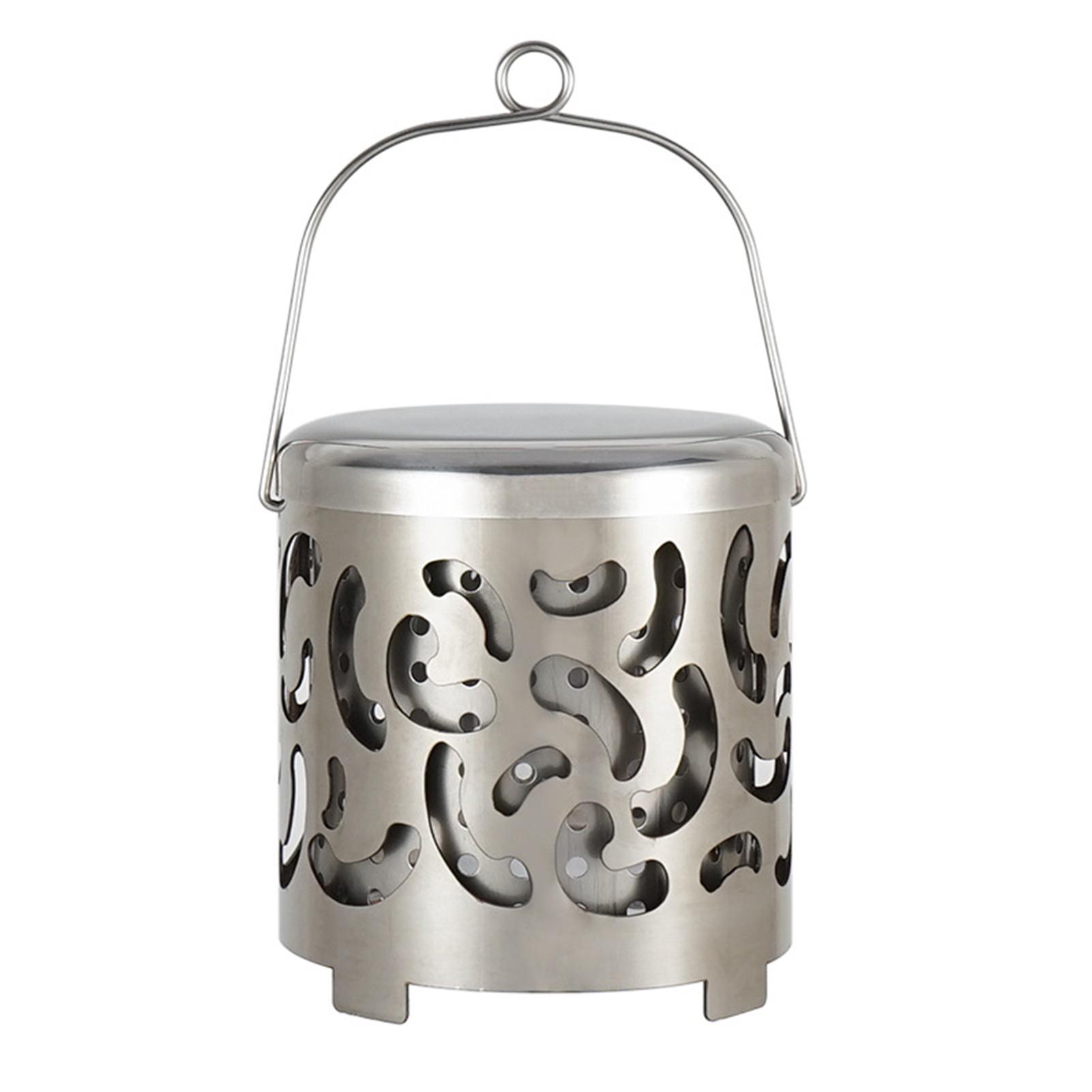 Lò sưởi mini ngoài trời Di động bằng thép không gỉ Lò nướng cắm trại Lều sưởi ấm cho Ba lô đi bộ leo núi Du lịch