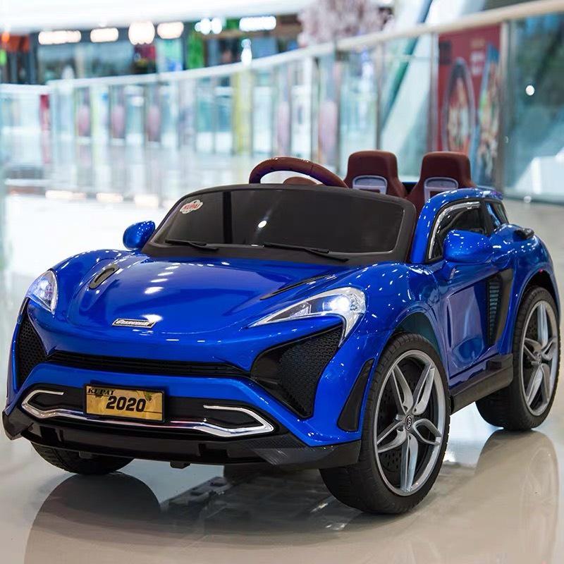 Ô tô xe điện trẻ em cao cấp KUPAI 2020 đồ chơi vận động đạp ga 2 chỗ 4 động cơ ( Đỏ-Trắng-Cam)