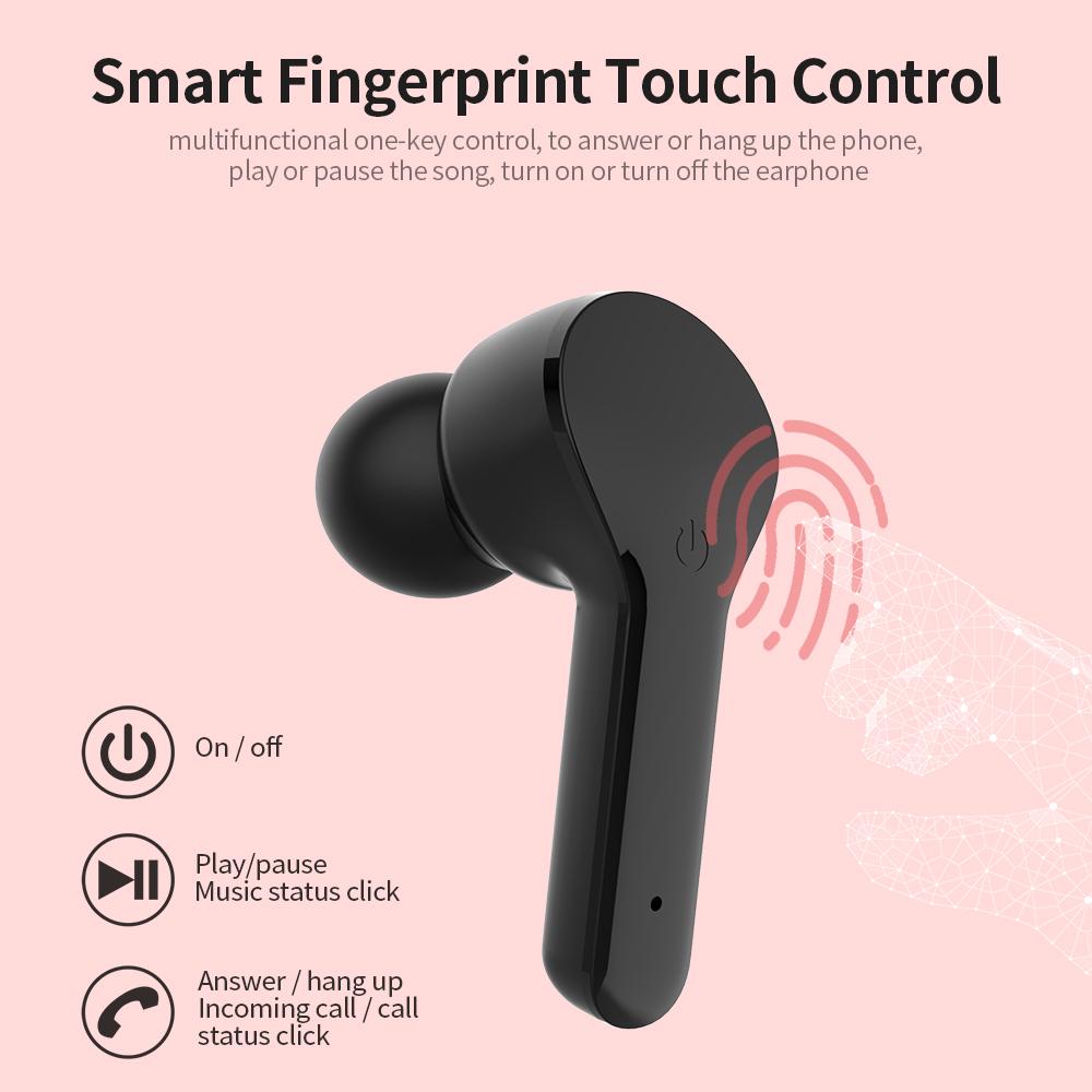 Tai nghe ZW-T17 không dây Âm thanh nổi bằng nhôm Tai nghe điều khiển cảm ứng cho Android / IOS