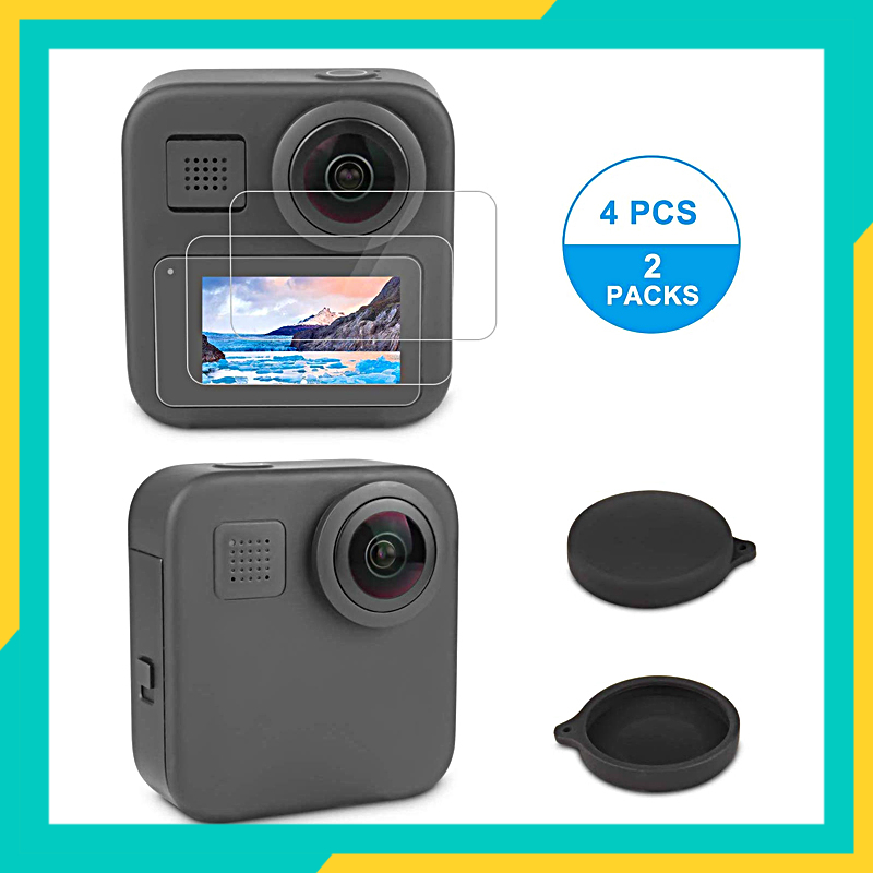 Bộ dán cường lực màn hình và nắp bảo vệ lens cho Gopro Max 360