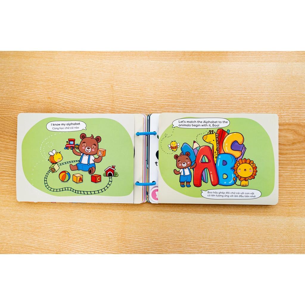 Học liệu Bóc Dán BEEZI BOOK Song Ngữ Nhiều Chủ Đề Cho Bé Từ 2-5 Tuổi