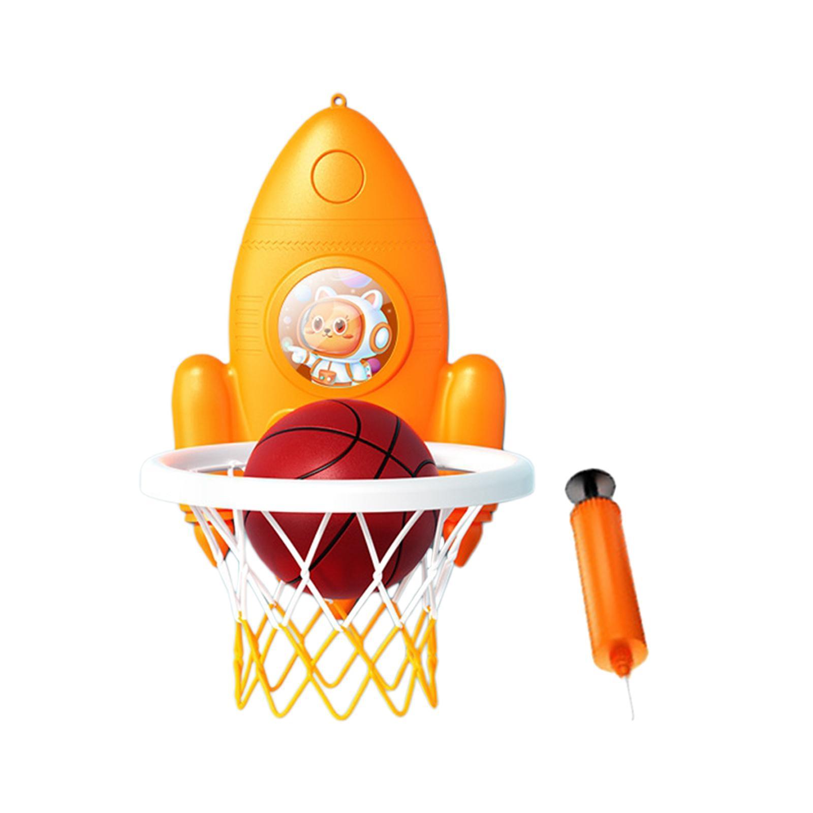 Toddler Basketball Hoop Set Cartoon Outdoor Indoor Game Foldable Basketball Hoop for Girls Gifts