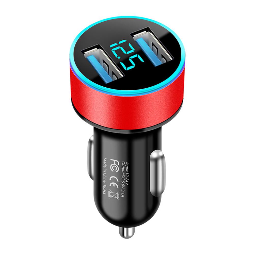 Bộ sạc xe hơi USB Bộ điều hợp bộ sạc xe lửa LED Voltmeter cho tất cả các loại điện thoại di động Bộ sạc thông minh usb sạc nhanh
