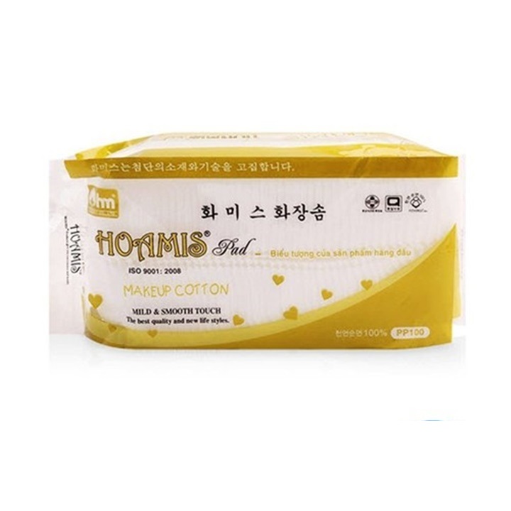 Bông Tẩy Trang Cao Cấp Korea PN 100 Hoamis (100 Miếng)