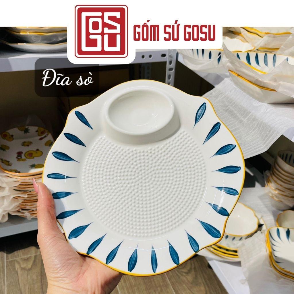 Bát đĩa sứ rẻ, đẹp  họa tiết phẩy trúc, bát đĩa decor phong cách Nhật Bản, bán lẻ