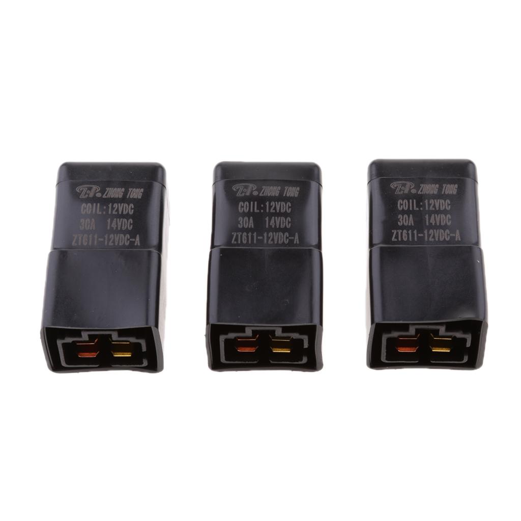 3pcs 12V 30A 4 Pin SPST Relay General Purpose Power Relay High Current