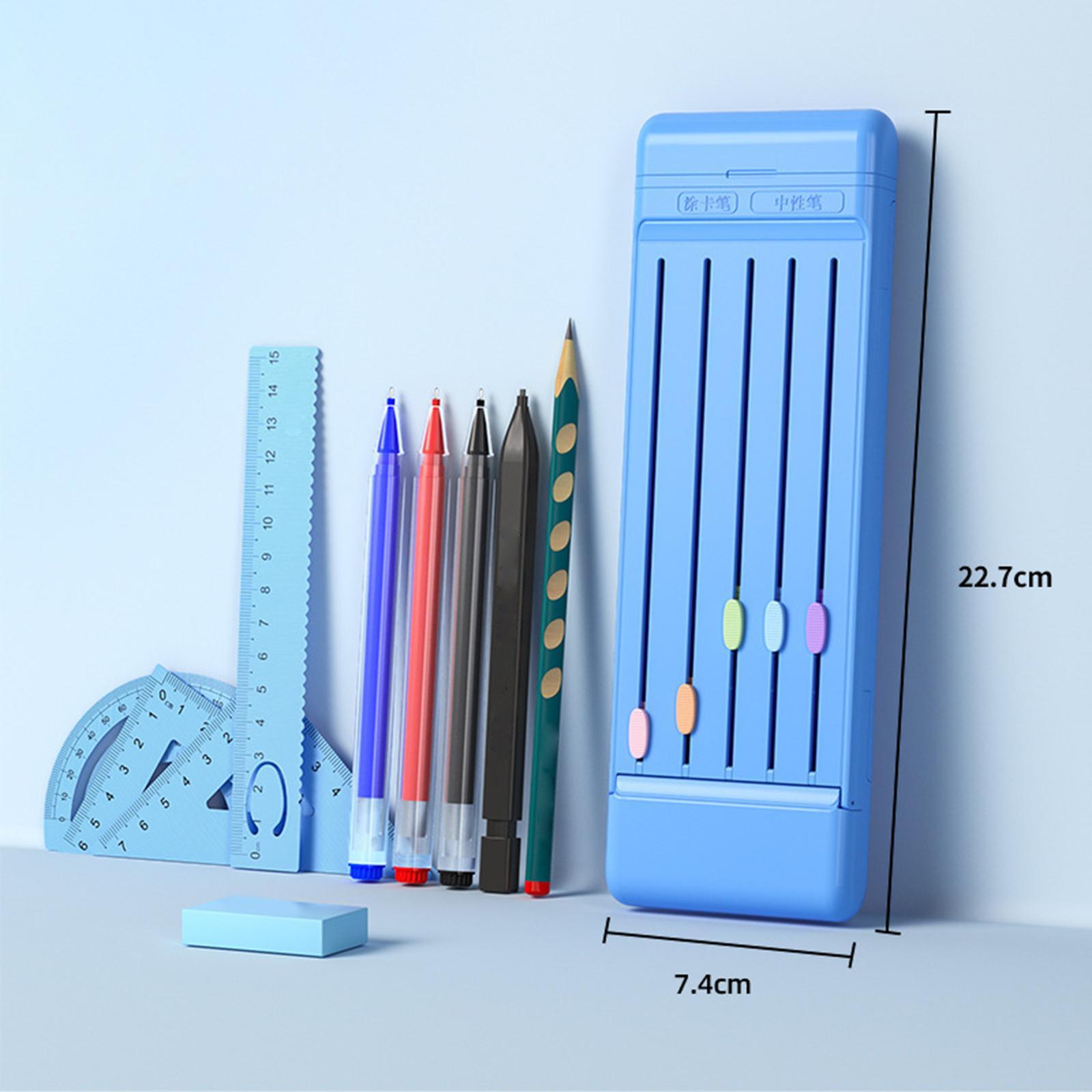 Multifunctional Pencil Case Stationery Organizer for Kids Gifts Blue