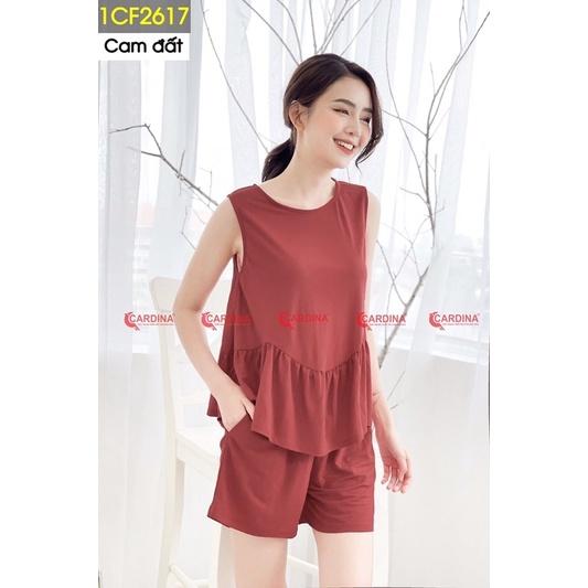 Đồ Bộ Nữ  Sát Nách Lượn Gấu Chất Cotton Thoáng Mát, Siêu Nữ Tính -1CF26