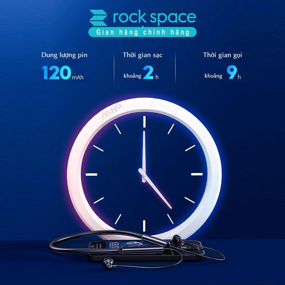 Tai nghe bluetooth không dây thể thao Rockspace B5 dành cho chạy bộ, tập GYM, thiết kế nhét tai, có micro, Pin 10 tiếng - Hàng chính hãng