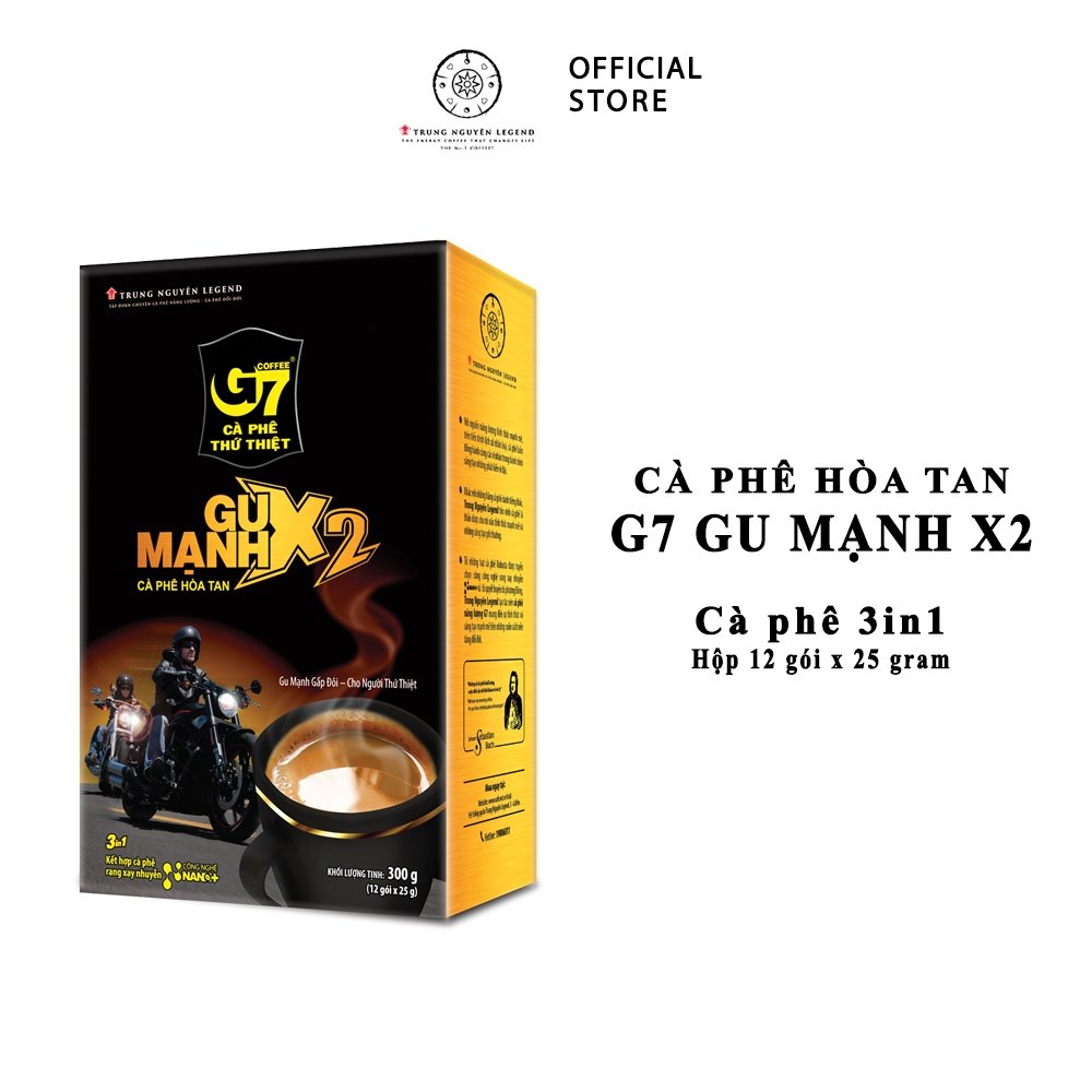 Hình ảnh Trung Nguyên Legend - Cà phê sữa hòa tan G7 3in1 gu mạnh - Hộp 12 gói x 25gr
