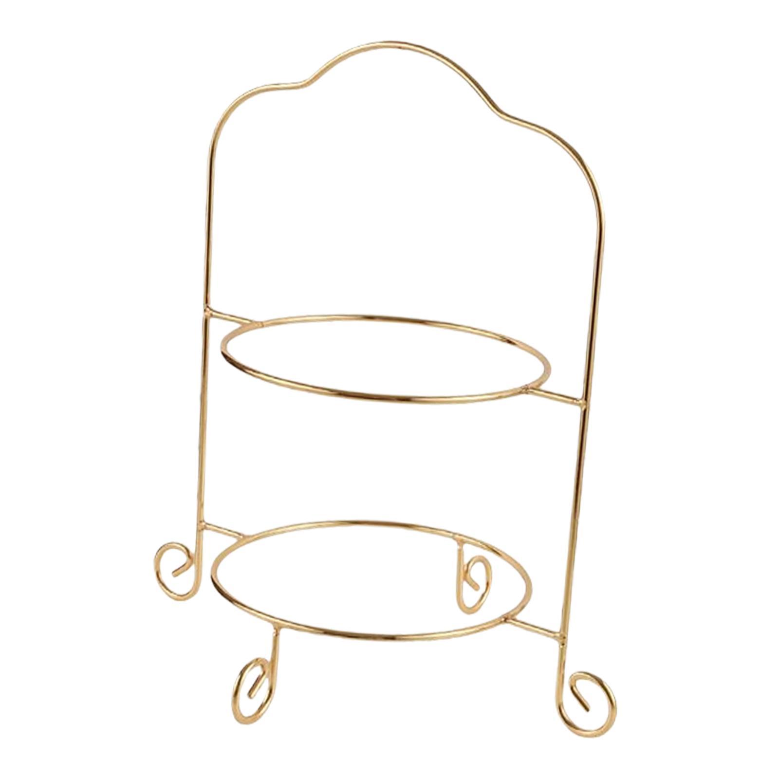 2 Tier Dessert Pastry Plate Rack Cookie Display Platter Scene Props Easy Access to Food for Birthday Parties Baby Showers