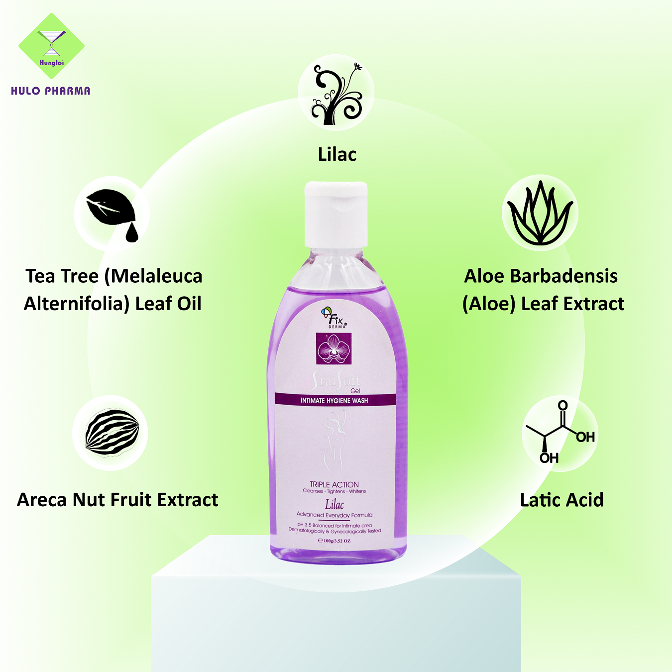 Gel vệ sinh phụ nữ Fixderma Srai Soft Gel – Lilac
