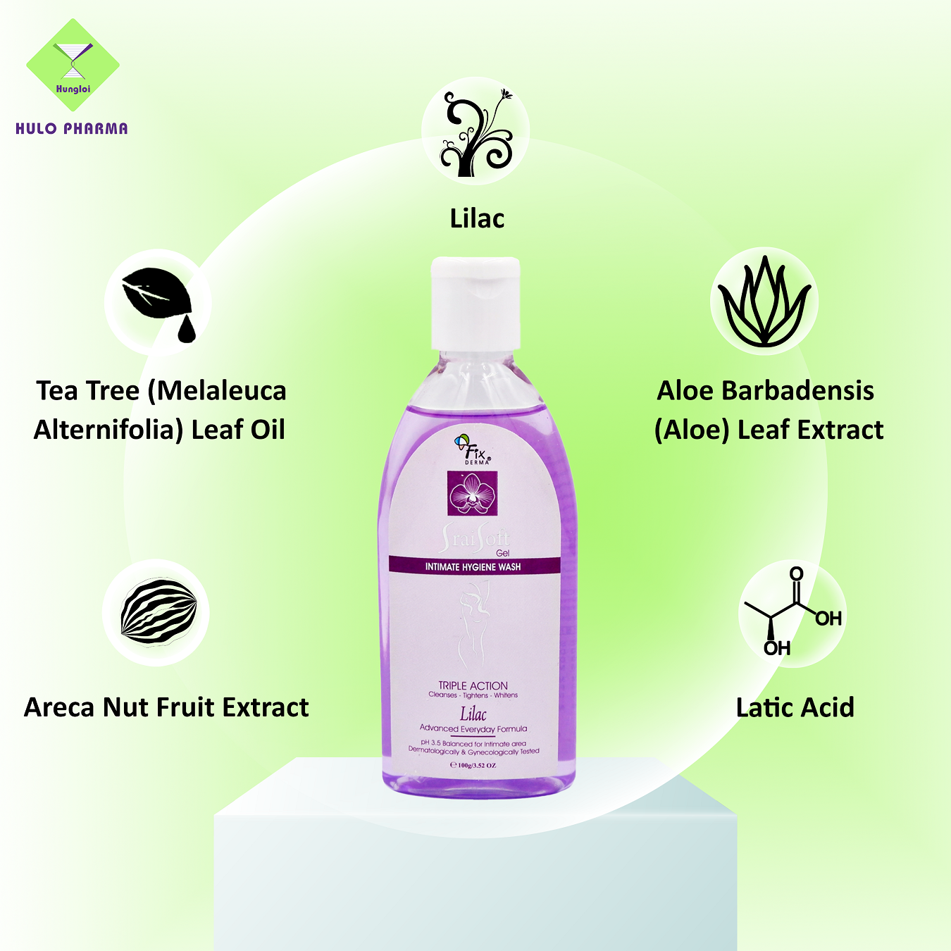 Gel vệ sinh phụ nữ Fixderma Srai Soft Gel – Lilac (Hương Hoa Tử Đinh Hương) (100g)