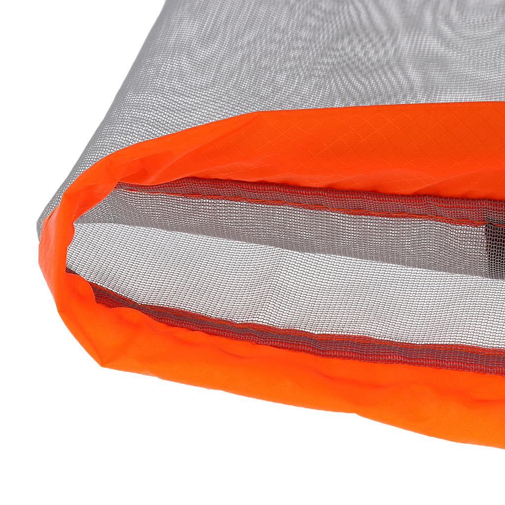 4pcs Ultra-light Drawstring Mesh Stuff Sack Storage Bag for Travel Camping Beach Boating M + S