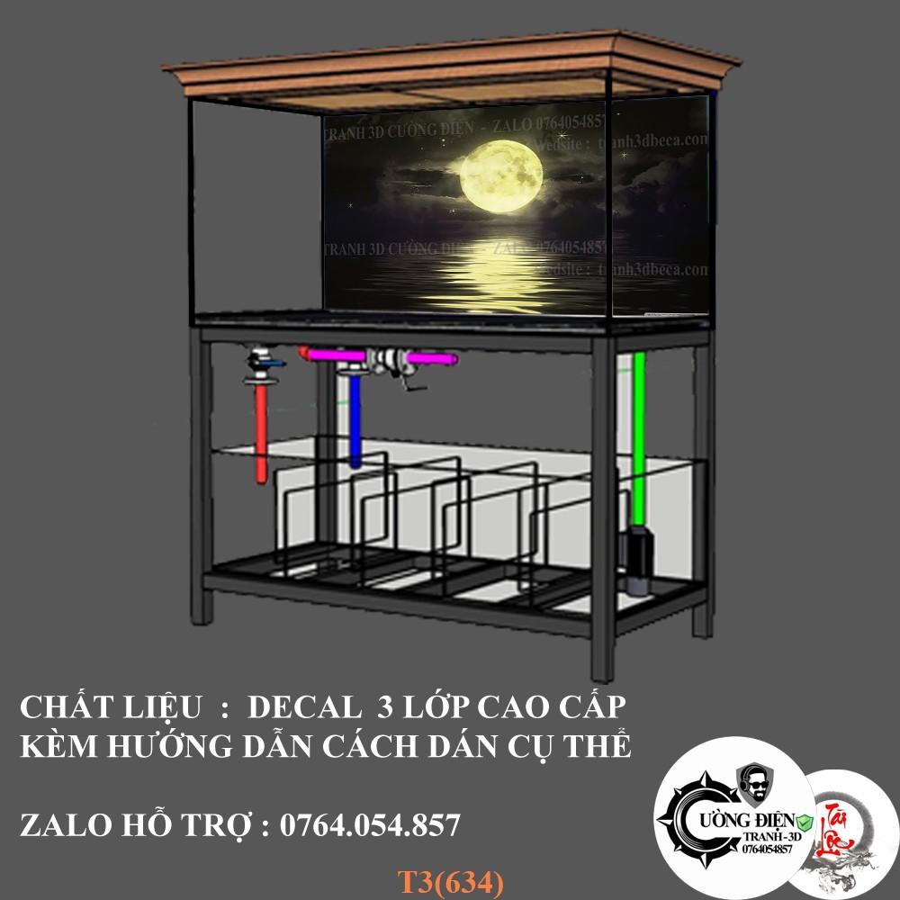 Tranh dán bể cá 3d nhiều kích thướt