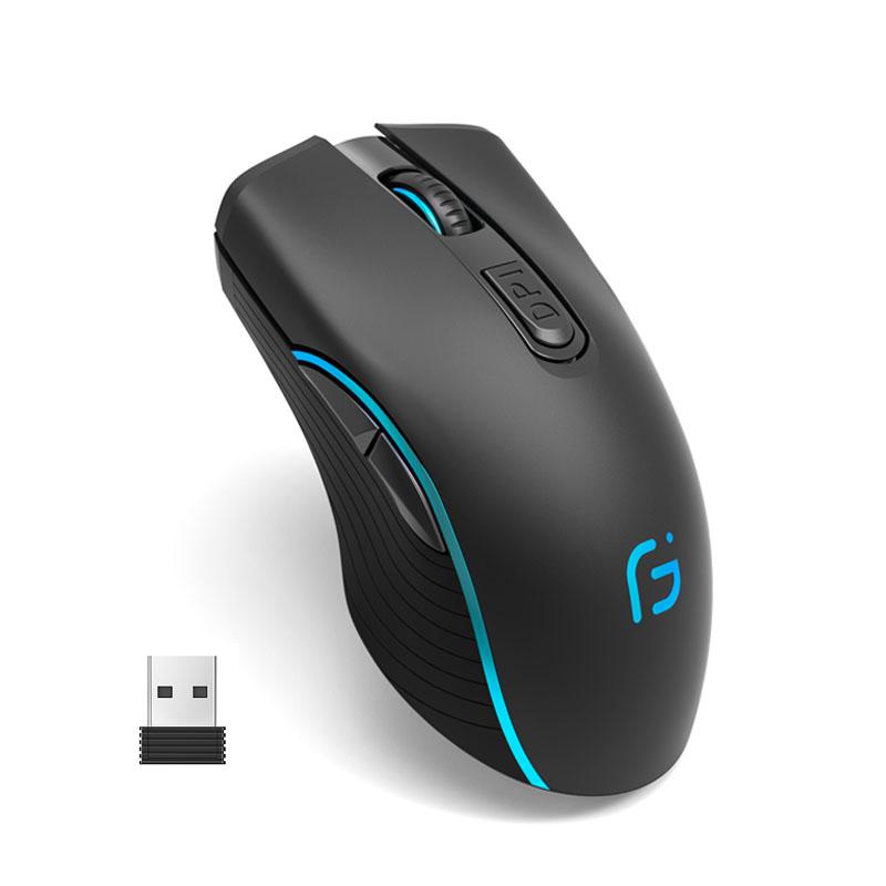 Chuột Máy Tính Chơi Game Bluetooth Không Dây 2.4Ghz Chế Độ Kép 2 Trong 1 Chuột 1600Dpi Công Thái Di Động Chuột Quang dành Cho Laptop