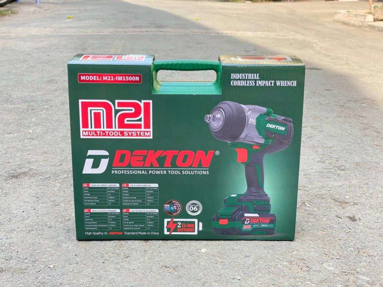 MÁY VẶN BULONG PIN 21V 1/2" DEKTON M21-IW1500N - HÀNG CHÍNH HÃNG