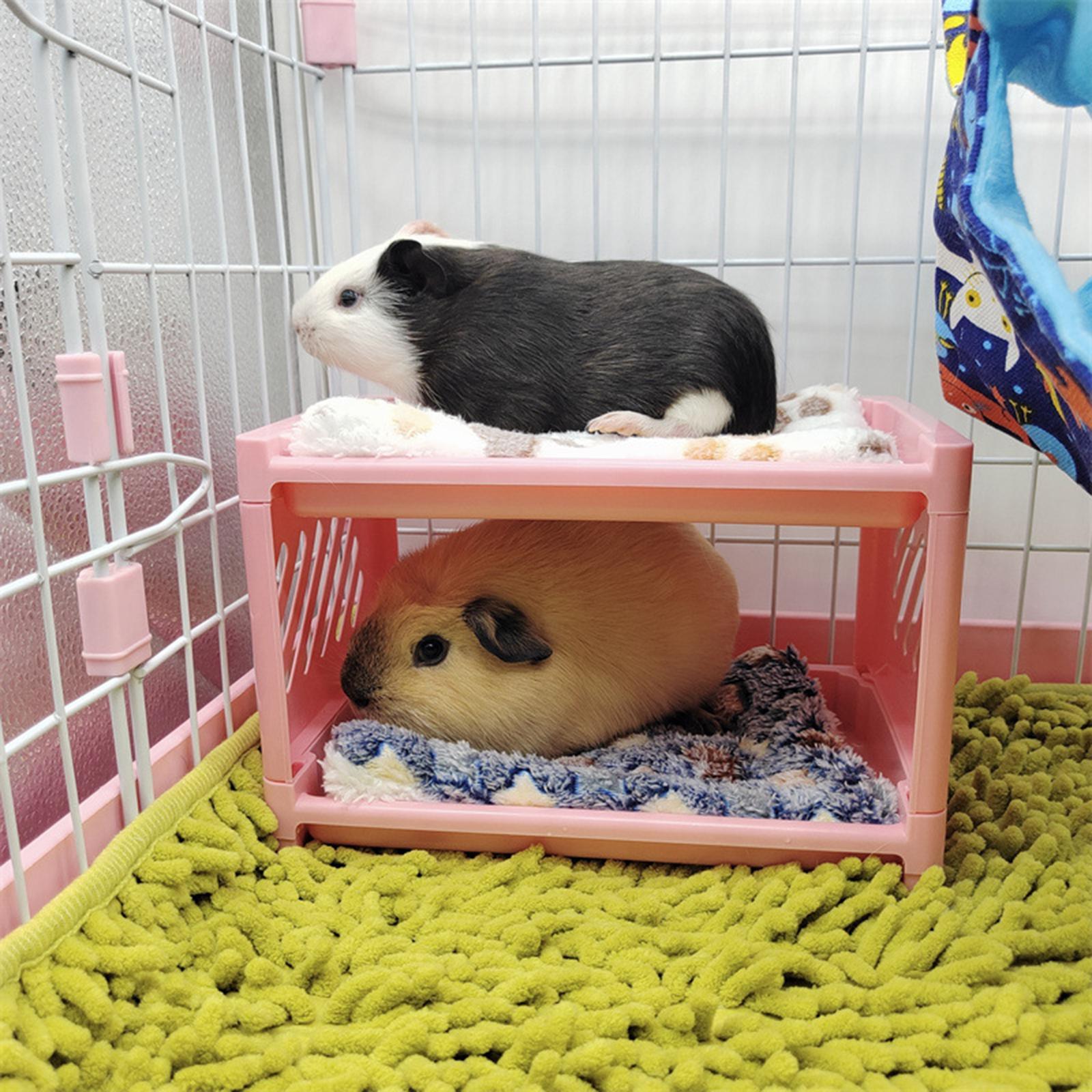 Small Animal Bed House, with Pad Bunny Hideout Hut Cave Detachable Pet Shelter Nest for Rabbit Squirrel Chinchilla Hedgehog Ferret