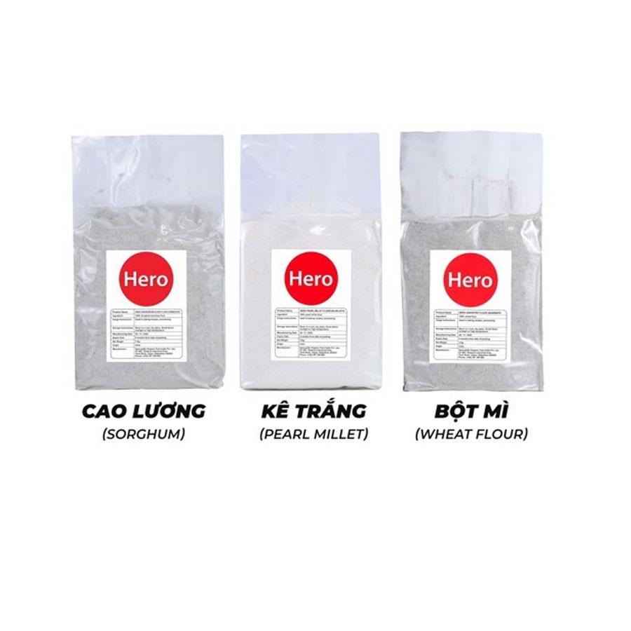 Combo 2 loại bột 1KGX2 Bột cao lương + Bột kê trắng