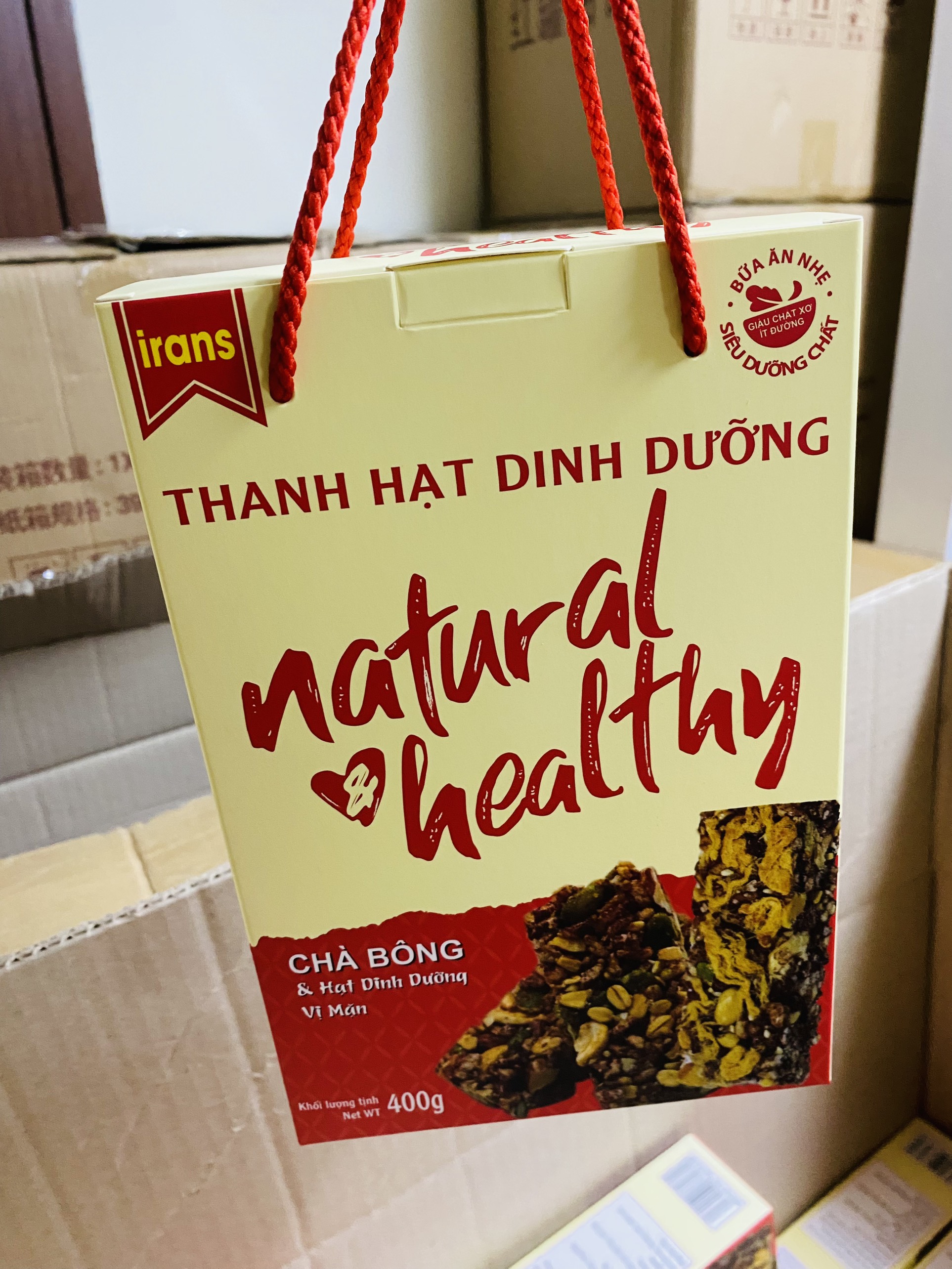 THANH GẠO LỨT CHÀ BÔNG MIX HẠT DINH DƯỠNG hộp 400gr