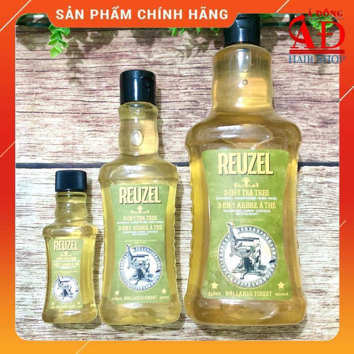 Dầu gội xả tắm Reuzel 3 in 1 Tea Tree dành cho Nam (USA)