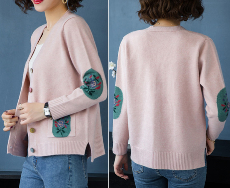 Áo Cardigan Nữ Họa Tiết Hoa Dễ Thương ALNO38 MayBlue Kiểu Dáng Hàn Quốc