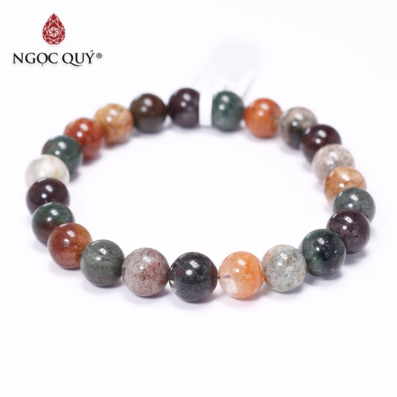 Vòng tay đá ưu linh đa sắc size hạt 8mm - Ngọc Quý Gemstones