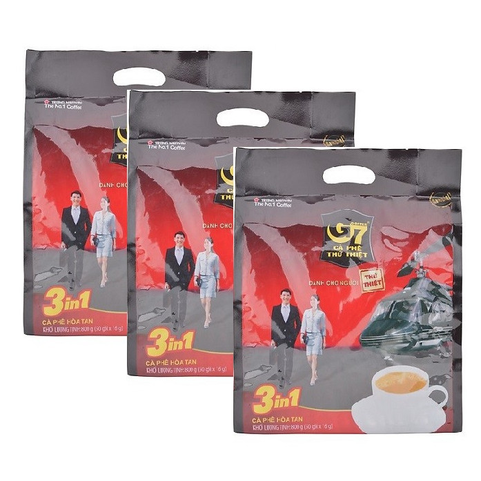 Combo 3 gói cà phê G7 3in1 Trung Nguyên ( 800g / gói )