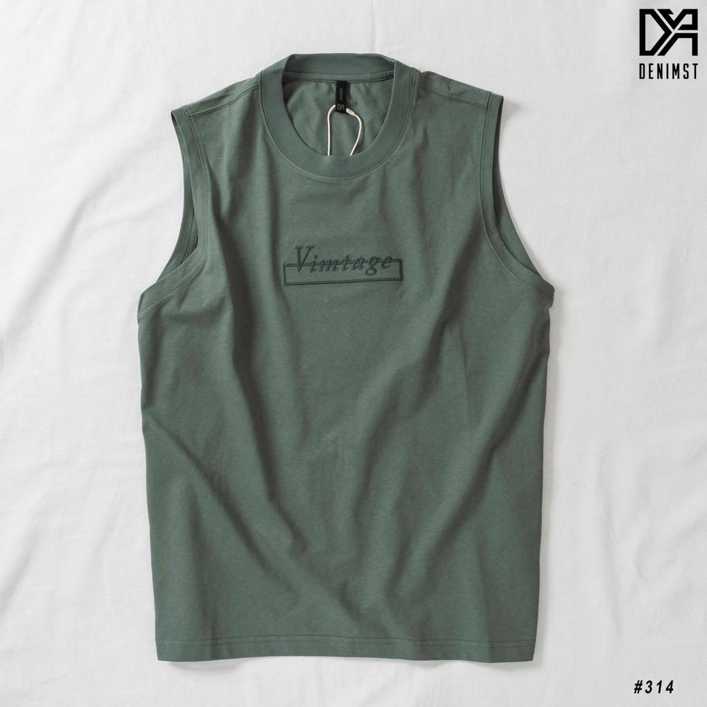 Áo tanktop VINTAGE DENIMST Chất vải cotton 100% cõ dãn, thoáng mát,thấm hút mồ hôi, form regular fit 314