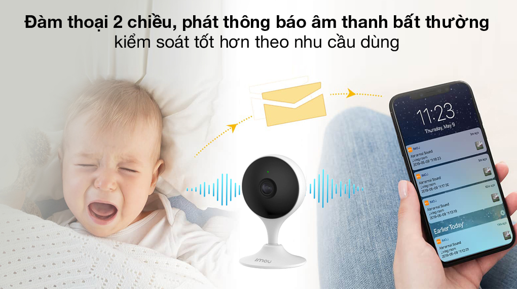 Camera Wifi trong nhà IMOU CUE 2  I  IPC-C22EP-A  I  Hàng chính hãng  I  Bảo hành 2 năm