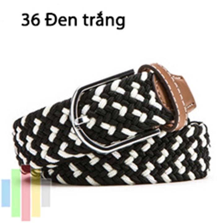 Thắt lưng vải dù co giãn bản 3,5cm -nhóm màu hoạ tiết
