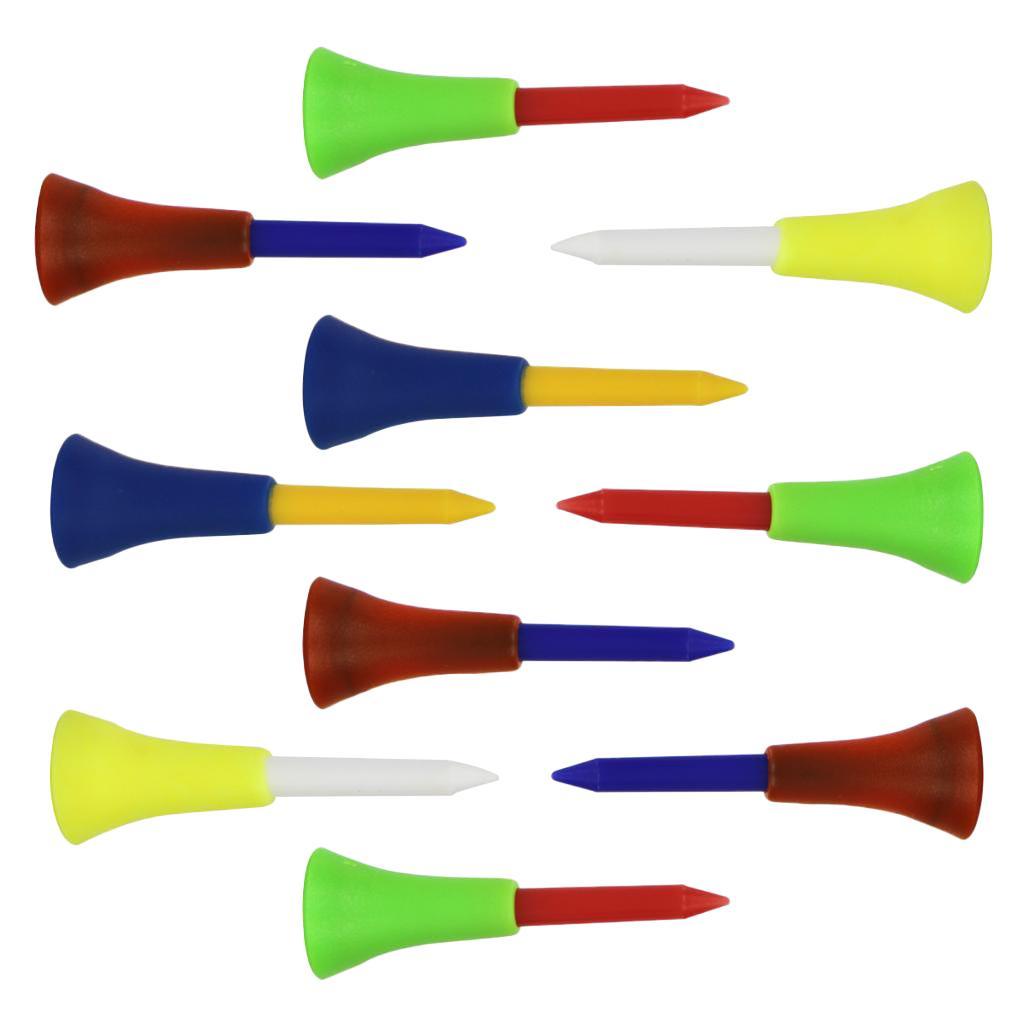 2-5pack 10pcs Golf Tees Plastic Golf Tees Ball Nail for Rubber Cushion Top Tee